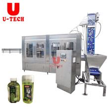 Online Cap Sterilizer Automatic 3 in 1 PET 2 Liter Bottle bottling plant equipment aseptic glass hot juice filling machine Line